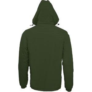 Chaqueta de nailon impermeable ligera para hombre con capucha a prueba de viento para exteriores logotipo personalizado activo en la parte delantera recubierta - Product Image 3