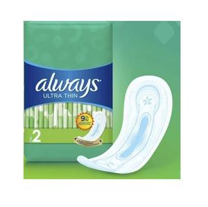 Serviettes hygiéniques Always Ultra Thin sans ailettes, taille 1, régulières, 132 unités, en vente à prix réduit, haute absorption, vente en gros - Product Image 6