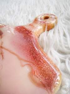 Tabla de cortar hecha a mano de resina diseñada con patrón de efecto remolino y mármol Aqua utilizado en el hogar y el hotel - Product Image 5