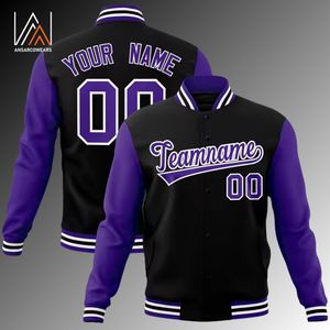 Veste universitaire en laine et coton sur mesure en gros, boutonnée, pour femmes, grande taille, décontractée, à rayures, unisexe - Product Image 4