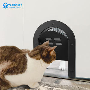 Porte pour animaux <span class=keywords><strong>de</strong></span> compagnie en bois massif américaine pour chats et chiens, permettant une entrée et une sortie libres, porte à clapet pour chat - Product Image 1