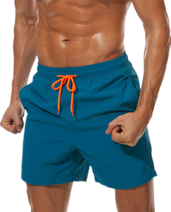 Pantalones cortos deportivos informales antisalpicaduras estilo hoja de loto transpirables, logotipo personalizado, pantalones cortos de nailon de secado rápido para hombre 100%, envío DDP - Product Image 6