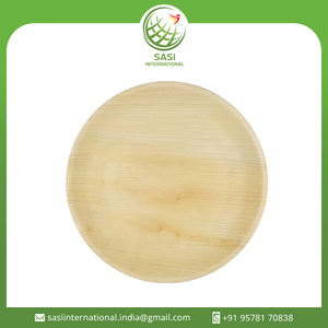 Vaisselle jetable en papier de bambou biodégradable de la meilleure qualité Assiettes rondes en feuille de palmier pour service de nourriture de mariage et de fête en vente - Product Image 2