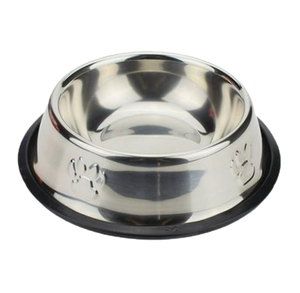 Highly Durable Stainless Steel Metal Handcrafted Pet Bowl With Rubber Base Round Shaped Cats & <b>Dogs</b> Feeding Use Pet Feeders - Product Image 5