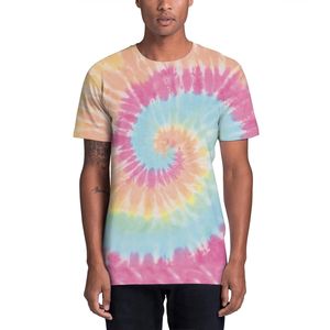 Service OEM T-shirts pour hommes Couleur contrastée Col en O Tie Dye Short Longueur Plus Size Summer Wear 100% Cotton Bulk TShirt - Product Image 5