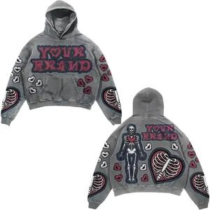 Sudaderas con Capucha Personalizadas para Hombre, Sudaderas Tie Dye, Sudadera con Capucha Elegante para Deportes, Gruesa, Larga, de Invierno, Talla Grande, de Secado Rápido, Bordada - Product Image 1