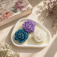 Luxe huisdecoratie op maat gemaakte Valentijnsdag cadeau Moederdag Vrouwendag bloemen gevormde aroma gipsen houder geurende sojawas kaars