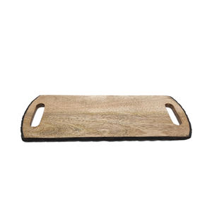 Plat de service en aluminium noir mort mat PC Plateau de service et assiette pour la maison et le restaurant Vaisselle faite à la main - Product Image 4