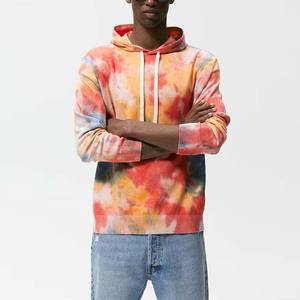 Fabricante al por mayor de moda corbata tinte camiseta caer los hombros unisex de algodón sudaderas con capucha de los hombres de gran tamaño con capucha con OEM - Product Image 2