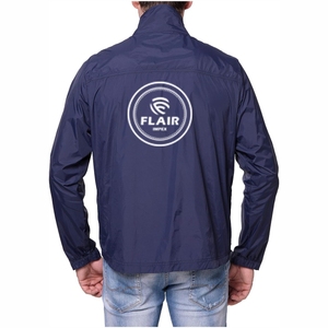 แจ็กเก็ตกันลมน้ำหนักเบาของผู้ชายมีกระเป๋าซิปและปลอกปรับได้ - Product Image 2