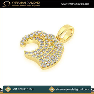 Regalo de aniversario Joyería de moda de lujo 0,75 CTS VS 14K Oro Ocean Wave Colgante de diamante natural a precio competitivo - Product Image 5