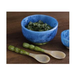 Elegante cuenco decorativo de resina hecho a mano superficie lisa y brillante ideal para centro de mesa de comedor o uso de exhibición de cocina - Product Image 1