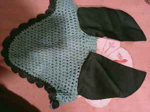 Elegante gorro de oreja de caballo de ganchillo hecho a mano, decoración brillante, velo de mosca, accesorios de equitación cómodos, perfecto para entrenamiento - Product Image 2