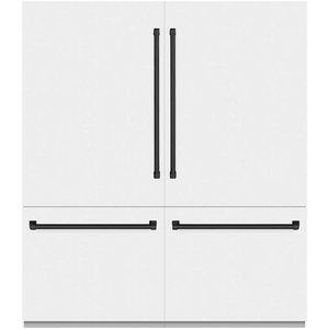 Refrigerador Zline GRBITZWM72MB Autograph Edition de 72 Pulgadas con Puerta Francesa, Blanco Mate, 39.6 Cu. Congelador inferior eléctrico empotrado - Product Image 1