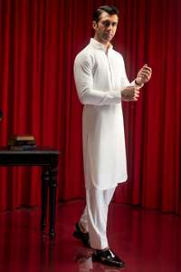 Vente en gros OEM de vêtements longs en coton Shalwar Kameez pour hommes, meilleurs modèles, robes musulmanes Salwar Kameez indiennes du Pakistan - Product Image 3