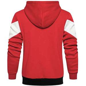 Sweats à capuche rayés zippés pour hommes Vestes à capuche à manches longues imprimées en blocs de couleurs Sweat à capuche décontracté grande taille personnalisé pour hommes OEM - Product Image 4