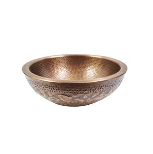 Lavabo de Baño de Cobre Grabado a Mano, Lavabo Rectangular de Lujo con Acabado Martillado para Hoteles y Residencias de Alta Gama, Disponible OEM. - Product Image 4