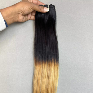 Extensions de cheveux humains de luxe 100% blond miel trame indienne droite soyeuse sans enchevêtrement et respectueuse des colorants pour un look glamour audacieux - Product Image 1