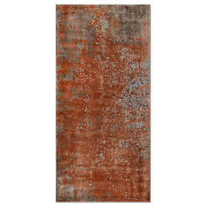 Kavi Blue Hand Knotted Wool Bamboo Silk Rug Chaos Theory Home Abstract 10mm Living Room Hallway Decorations - Product Image 1