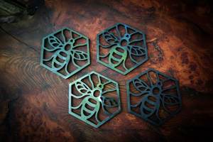 Juego de posavasos de madera rústica resistente al calor, almohadillas para bebidas de estilo minimalista elegante, perfecto para protección de piedra o cristalería - Product Image 6