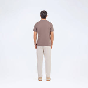 Venta al por mayor de alta calidad 100% algodón camisetas de los hombres de impresión de logotipo personalizado opciones de talla grande personalizable camiseta lisa 250 GSM - Product Image 5