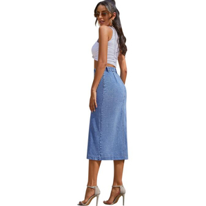 Jupe en jean pour femme, décontractée, à porter au quotidien, idéale pour être associée aux chemises et aux hauts, jupe en jean pour femme, tenue tendance, parfaite - Product Image 4