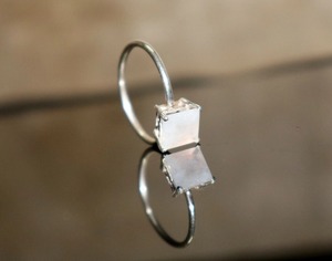 Handmade 925 <b>Sterling</b> <b>Silver</b> <b>Ring</b> with Rainbow Moonstone <b>Stacking</b> Gemstone Jewelry Prong Set Wedding Gift for Women - Product Image 3