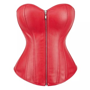 New Black Red Mature Women <b>Push</b> <b>up</b> Chest Binder Bustier Slimming <b>Corsets</b> Shapewear Synthetic Leather <b>Corset</b> <b>Top</b> With Zipper 2026 - Product Image 2