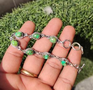 Trending 925 <b>Sterling</b> <b>Silver</b> Turquoise Gemstone <b>Bracelet</b> Jewelry Handmade <b>Silver</b> Boho Style <b>Bracelet</b> Jewelry For <b>Women</b> Gift - Product Image 2