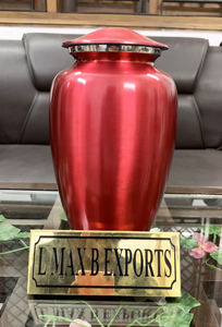 Aluminium Baby Pink Transparent Color Adult Cremation Urns for human ashes with free <b>velvet</b> <b>bag</b> wholesale price - Product Image 6