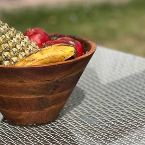 Ensaladera de madera lisa hecha a mano, diseño en forma de cono con acabado natural pulido para servir ensaladas de fiesta, aperitivos, exportaciones de abeto - Product Image 4