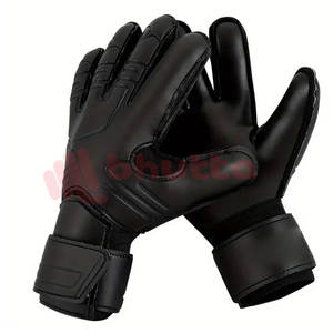 Gants de gardien de but personnalisés avec logo, forte adhérence, imperméables, protection complète des doigts, en cuir, unisexe, pour le football - Product Image 3