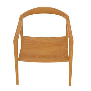Silla Senada de madera de teca maciza, reposabrazos cómodos para comedor interior/exterior, acabado Natural, diseño moderno, muebles para Parque del hogar, villas - Product Image 3