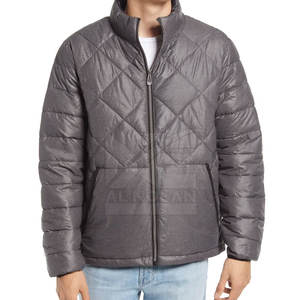 Chaqueta acolchada impermeable de invierno para hombre de fabricación de fábrica, venta al por mayor personalizada, cuello levantado, manga larga, poliéster/nailon, nuevo - Product Image 4