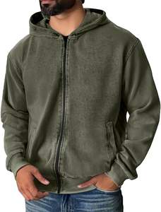 Sudadera Clásica con Lavado Ácido en Algodón Grueso, Perfecta para Estilo Urbano y Uso Diario con un Acabado Vintage Desgastado - Product Image 6