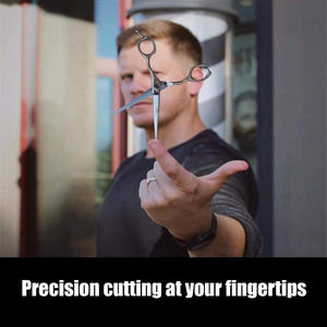 Tijeras de corte de pelo de peluquero de alta calidad, tijeras de acero inoxidable con reposapiés ajustable y tornillo - Product Image 6