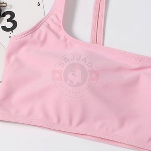 Impreso Logotipo personalizado Color Básico Rib Bandeau Fabricante Traje de baño Conjunto de Bikini - Product Image 4