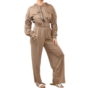 Nueva llegada Diseño personalizado y logotipo Chándales de mujer de calidad premium Conjunto de 2 piezas Chándal deportivo para mujer - Product Image 6