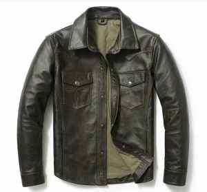 Chaqueta de cuero vaquero personalizable de alta calidad unisex 100% algodón estilo casual para invierno con logotipo bordado - Product Image 2