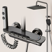 Meilleure vente en stock : Ensemble de douche thermostatique à touches piano, 4 modes, 4 sorties, jet doux, chromé – Le favori d'Europe et d'Amérique