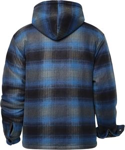 2025 coupe-vent moto flanelle bûcheron chemise respirant capuche avec doublure polaire et matériel de moto - Product Image 2