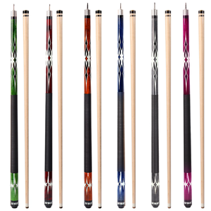 (EF) Queues de billard en érable canadien en 2 parties de 58 pouces pour la maison/le bar (6 couleurs) - Product Image 1