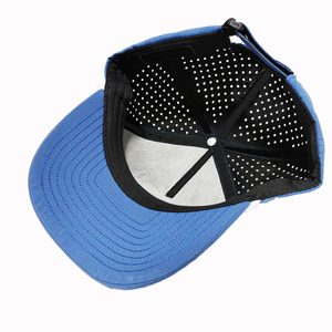 Casquettes de golf à 5 panneaux en corde bleue avec logo brodé personnalisé, casquettes de baseball à fermeture snapback, fabriquées au Vietnam - Product Image 4