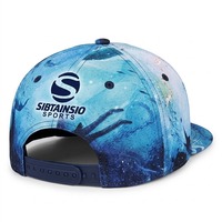Casquette Snapback à Visière Plate Personnalisée avec Impression Abstraite Bleue, Casquette de Baseball Ajustable Imprimée par Sublimation, Vêtements de Sport, Casquettes de Baseball Simples