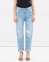 OEM Plus Size Mid High Collar Straight Plaid Denim Women Stretch Ripped Breathable Eco-Friendly Waterproof Streetwear Casual