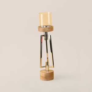 Porte-bougie en bois décoratif personnalisable pour la décoration de la chambre à coucher, ajoutant une lumière douce et une esthétique en bois organique - Product Image 3