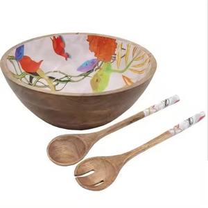 Cuencos de Ensalada Decorativos Hechos a Mano de Resina Epoxi, Vajilla, Servidor de Ensalada, Cuenco para Servir Alimentos de Cocina con Cubiertos para Restaurantes - Product Image 4