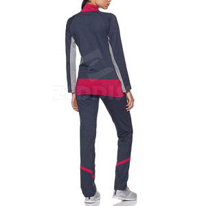 Jersey personalizado de algodón para mujer, chándal con cuello levantado y nuevo estilo informal a rayas, chándal personalizado para mujer - Product Image 2