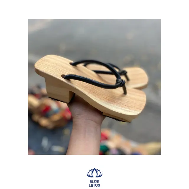 Vietnamese Wooden Clogs or Sole sisters (Guoc Moc) Sandal For Ao Dai From Blue Lotus