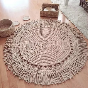 Tapis rond pour salle de bain chambre salon ou décoration de la maison Fabriqué au Vietnam Matériau écologique pour la décoration de la maison Vente en gros - Product Image 2